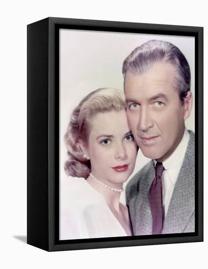 REAR WINDOW, 1954 directed by ALFRED HITCHCOCK Grace Kelly and James Stewart (photo)-null-Framed Stretched Canvas