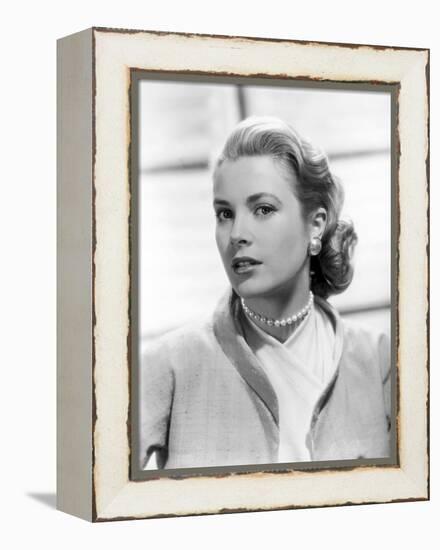 REAR WINDOW, 1954 directed by ALFRED HITCHCOCK Grace Kelly (b/w photo)-null-Framed Stretched Canvas