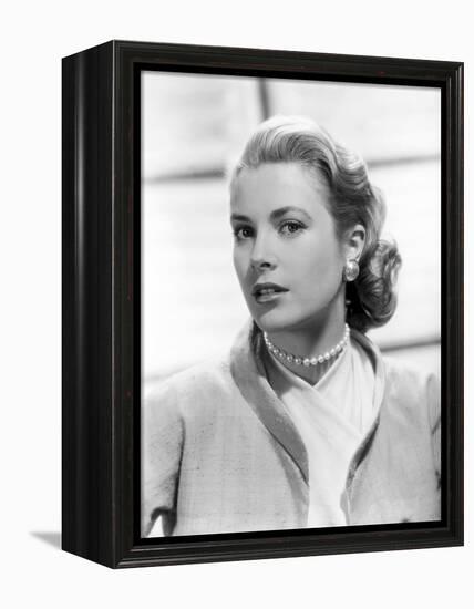 REAR WINDOW, 1954 directed by ALFRED HITCHCOCK Grace Kelly (b/w photo)-null-Framed Stretched Canvas