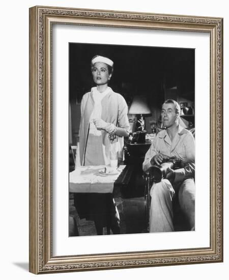 Rear Window, from Left: Grace Kelly, James Stewart, 1954-null-Framed Photo