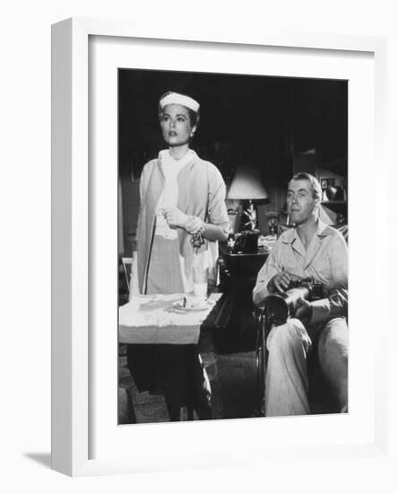 Rear Window, from Left: Grace Kelly, James Stewart, 1954-null-Framed Photo