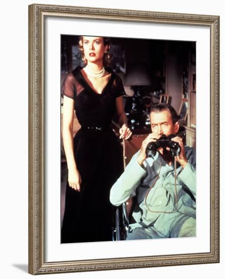 Rear Window, James Stewart, Grace Kelly, 1954-null-Framed Photo