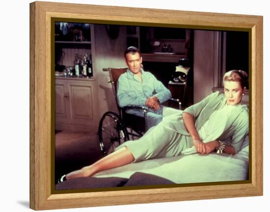 Rear Window, James Stewart, Grace Kelly, 1954-null-Framed Stretched Canvas