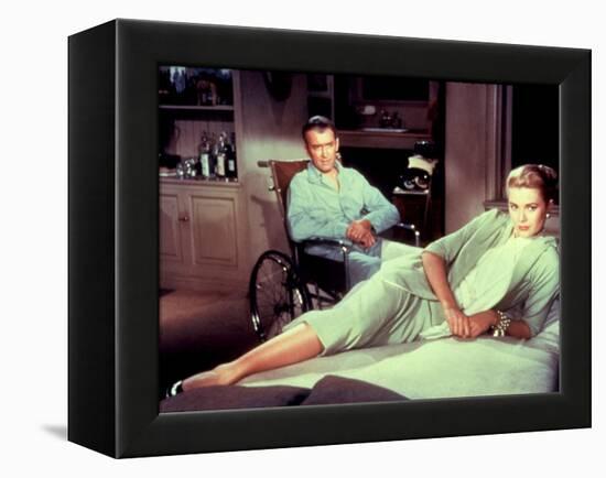 Rear Window, James Stewart, Grace Kelly, 1954-null-Framed Stretched Canvas