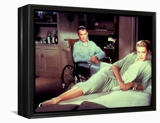 Rear Window, James Stewart, Grace Kelly, 1954-null-Framed Stretched Canvas