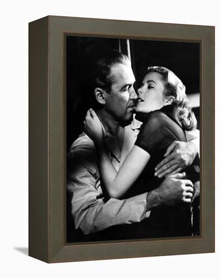 Rear Window, James Stewart, Grace Kelly, 1954-null-Framed Stretched Canvas