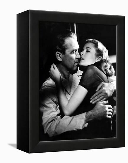 Rear Window, James Stewart, Grace Kelly, 1954-null-Framed Stretched Canvas