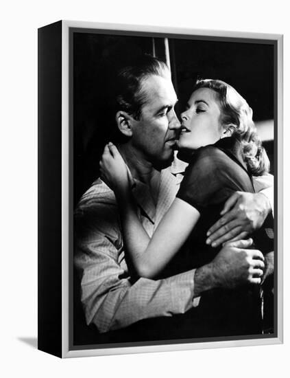 Rear Window, James Stewart, Grace Kelly, 1954-null-Framed Stretched Canvas