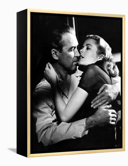 Rear Window, James Stewart, Grace Kelly, 1954-null-Framed Stretched Canvas
