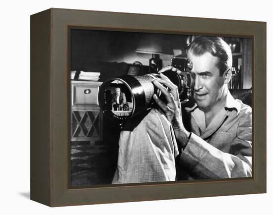 Rear Window, James Stewart, Raymond Burr (In Camera Lens), 1950-null-Framed Stretched Canvas