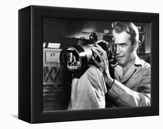 Rear Window, James Stewart, Raymond Burr (In Camera Lens), 1950-null-Framed Stretched Canvas