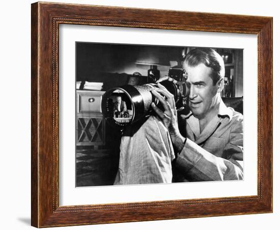 Rear Window, James Stewart, Raymond Burr (In Camera Lens), 1950-null-Framed Premium Photographic Print
