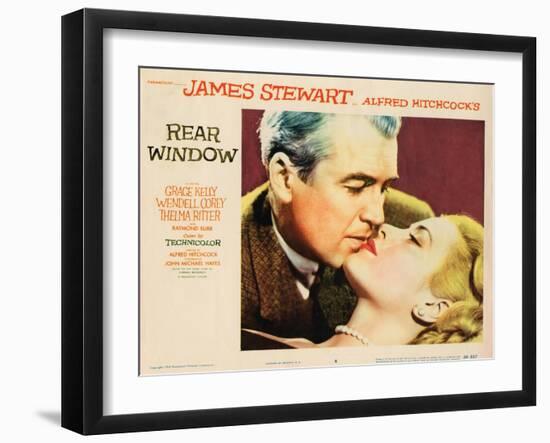 Rear Window, L-R: James Stewart, Grace Kelly, 1954-null-Framed Art Print