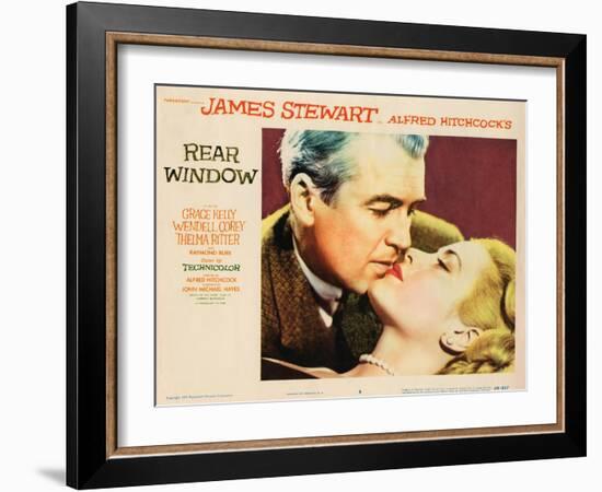 Rear Window, L-R: James Stewart, Grace Kelly, 1954-null-Framed Art Print