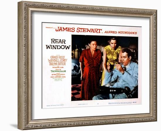 Rear Window, Thelma Ritter, Grace Kelly, James Stewart, 1954-null-Framed Art Print