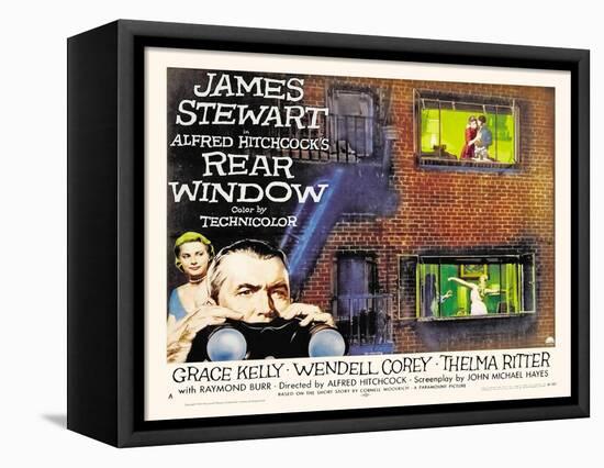 Rear Window, UK Movie Poster, 1954-null-Framed Stretched Canvas