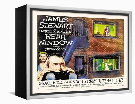 Rear Window, UK Movie Poster, 1954-null-Framed Stretched Canvas