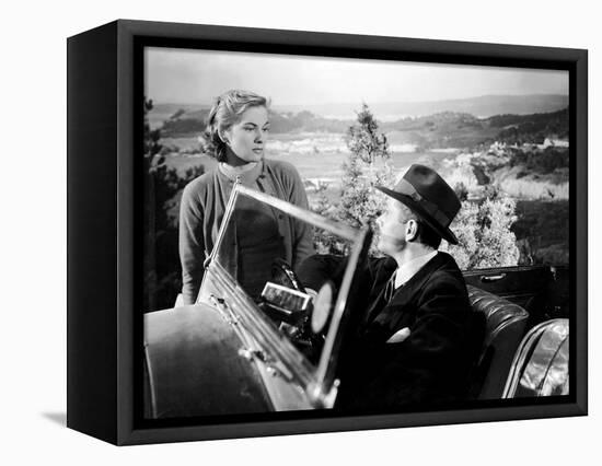 REBECCA, 1940 directed by ALFRED HITCHCOCK Joan Fontaine (b/w photo)-null-Framed Stretched Canvas