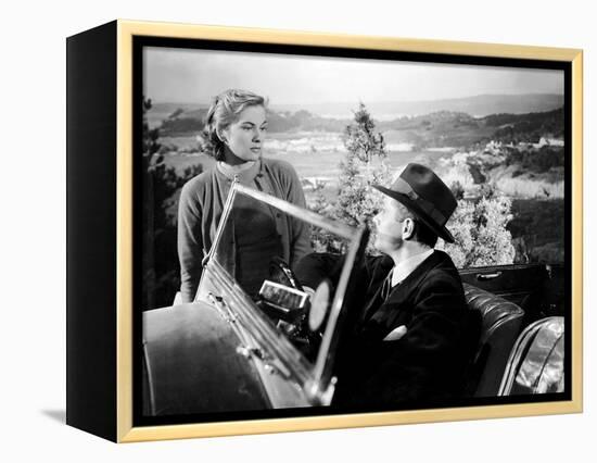 REBECCA, 1940 directed by ALFRED HITCHCOCK Joan Fontaine (b/w photo)-null-Framed Stretched Canvas