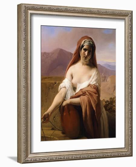 Rebecca at the Well, 1848-Francesco Hayez-Framed Giclee Print