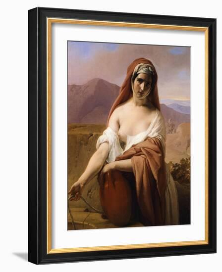 Rebecca at the Well, 1848-Francesco Hayez-Framed Giclee Print