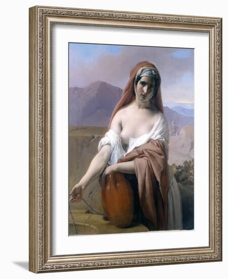 Rebecca at the Well-Francesco Hayez-Framed Giclee Print