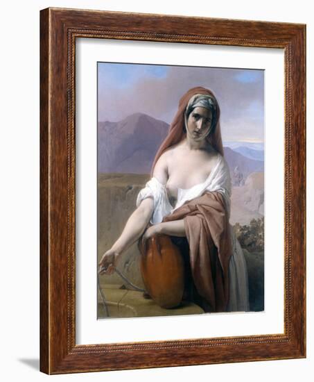 Rebecca at the Well-Francesco Hayez-Framed Giclee Print