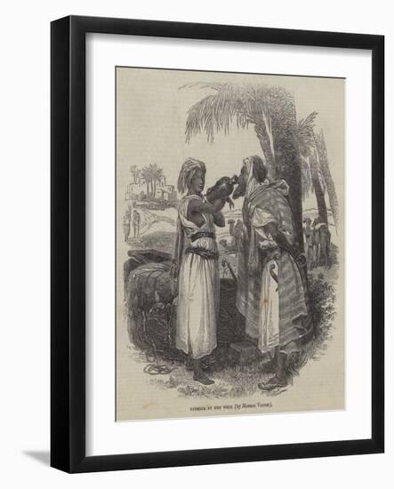 Rebecca at the Well-Emile Jean Horace Vernet-Framed Giclee Print