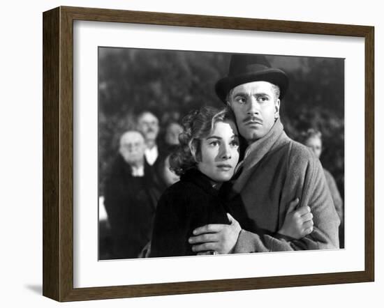 Rebecca, Joan Fontaine, Laurence Olivier, 1940-null-Framed Photo