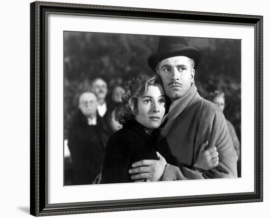 Rebecca, Joan Fontaine, Laurence Olivier, 1940-null-Framed Photo