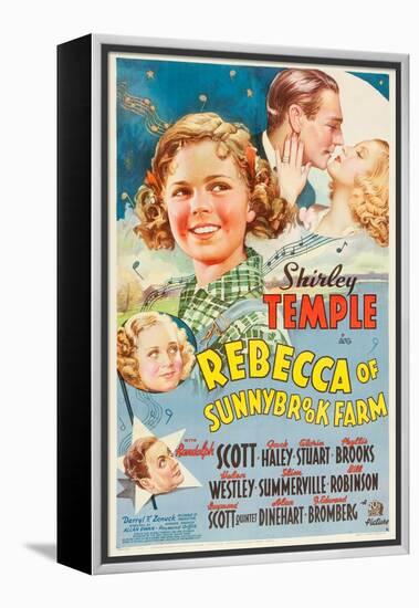 REBECCA OF SUNNYBROOK FARM, Phyllis Brooks, Shirley Temple, Randolph Scott, Gloria Stuart, 1938,-null-Framed Stretched Canvas