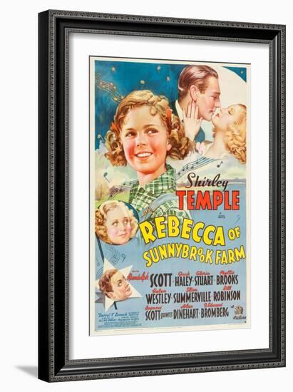 REBECCA OF SUNNYBROOK FARM, Phyllis Brooks, Shirley Temple, Randolph Scott, Gloria Stuart, 1938,-null-Framed Art Print