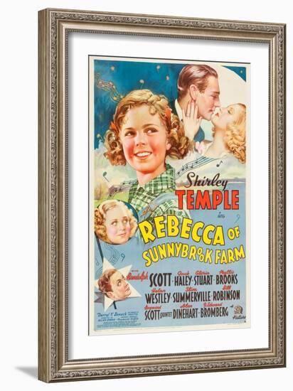 REBECCA OF SUNNYBROOK FARM, Phyllis Brooks, Shirley Temple, Randolph Scott, Gloria Stuart, 1938,-null-Framed Premium Giclee Print