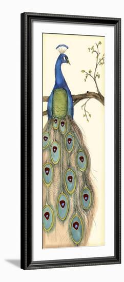 Rebecca's Peacock I-Jennifer Goldberger-Framed Art Print