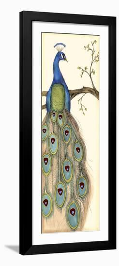 Rebecca's Peacock I-Jennifer Goldberger-Framed Art Print