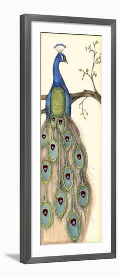 Rebecca's Peacock I-Jennifer Goldberger-Framed Art Print