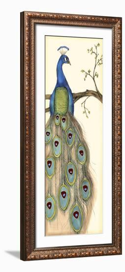 Rebecca's Peacock I-Jennifer Goldberger-Framed Art Print