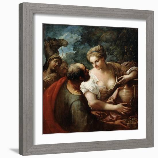 Rebekah at the Well, 16th Century-Titian (Tiziano Vecelli)-Framed Giclee Print