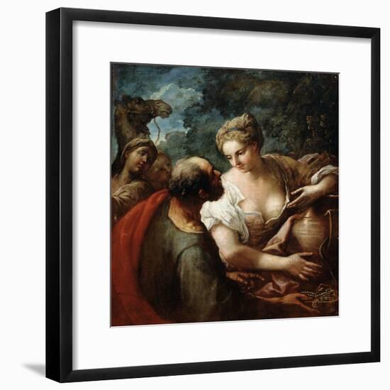 Rebekah at the Well, 16th Century-Titian (Tiziano Vecelli)-Framed Giclee Print