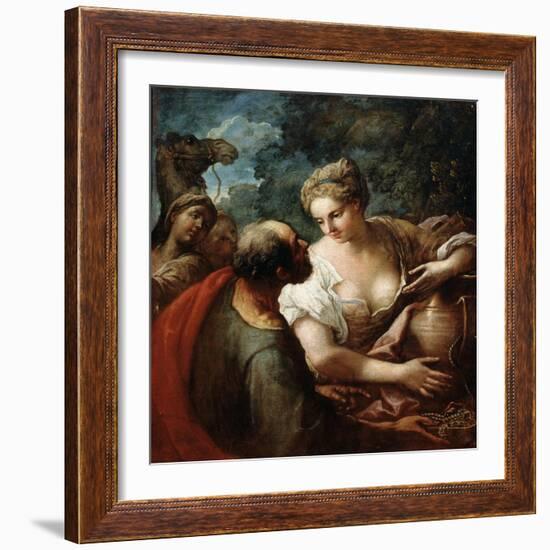 Rebekah at the Well, 16th Century-Titian (Tiziano Vecelli)-Framed Giclee Print