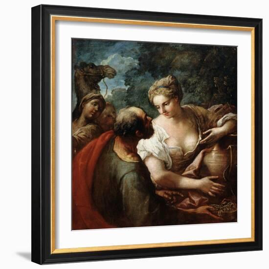 Rebekah at the Well, 16th Century-Titian (Tiziano Vecelli)-Framed Giclee Print