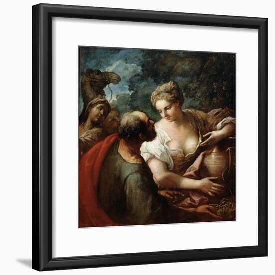 Rebekah at the Well, 16th Century-Titian (Tiziano Vecelli)-Framed Premium Giclee Print