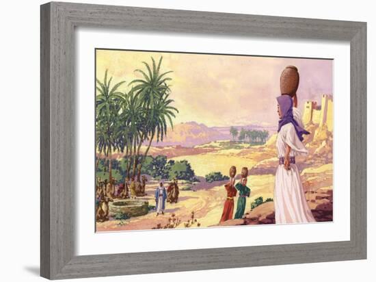 Rebekah Coming to the Well-Pat Nicolle-Framed Giclee Print