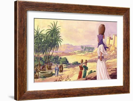 Rebekah Coming to the Well-Pat Nicolle-Framed Giclee Print