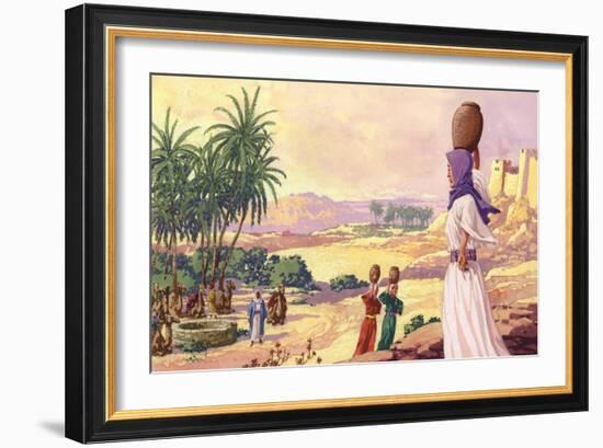 Rebekah Coming to the Well-Pat Nicolle-Framed Giclee Print