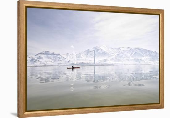 Rebekah Richins Kayaking In The Great Salt Lake-Lindsay Daniels-Framed Premier Image Canvas