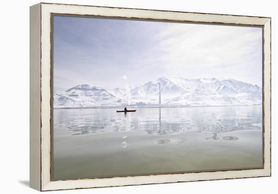Rebekah Richins Kayaking In The Great Salt Lake-Lindsay Daniels-Framed Premier Image Canvas