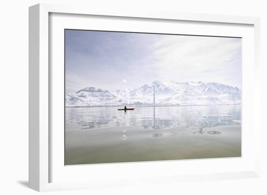 Rebekah Richins Kayaking In The Great Salt Lake-Lindsay Daniels-Framed Photographic Print