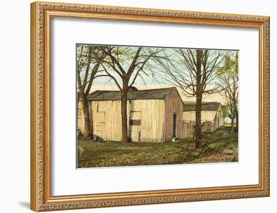 Rebel Prison, Elmira, New York-null-Framed Art Print