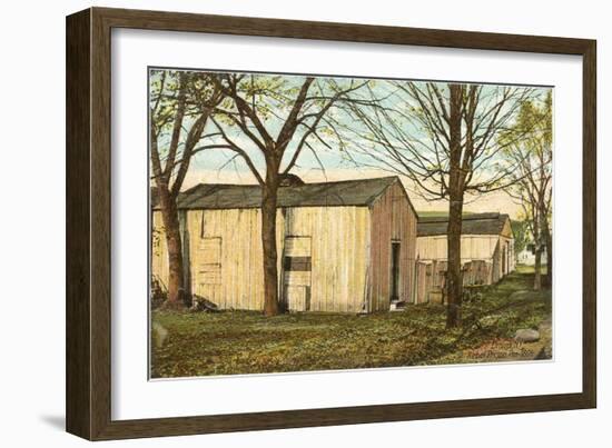 Rebel Prison, Elmira, New York-null-Framed Art Print